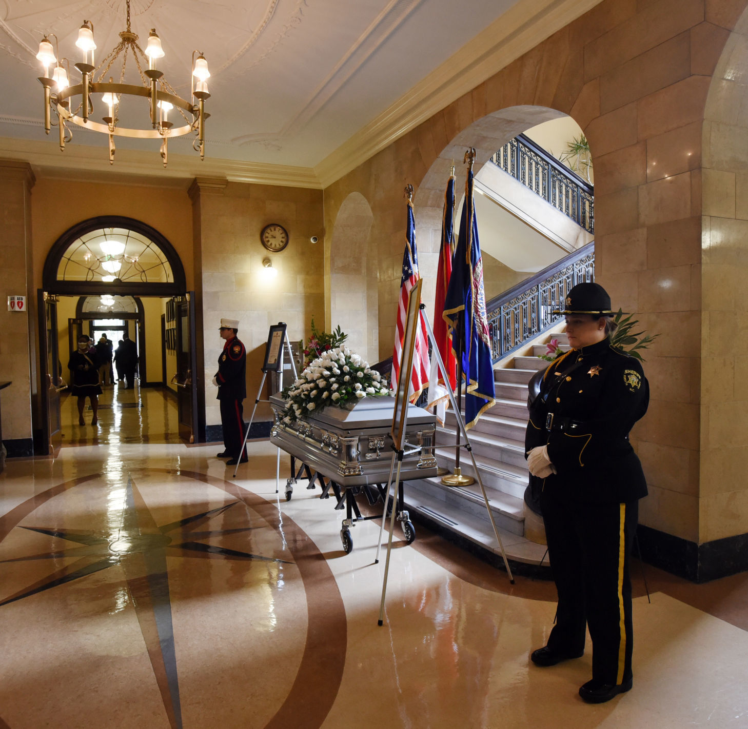 Vivian Burke lies in state